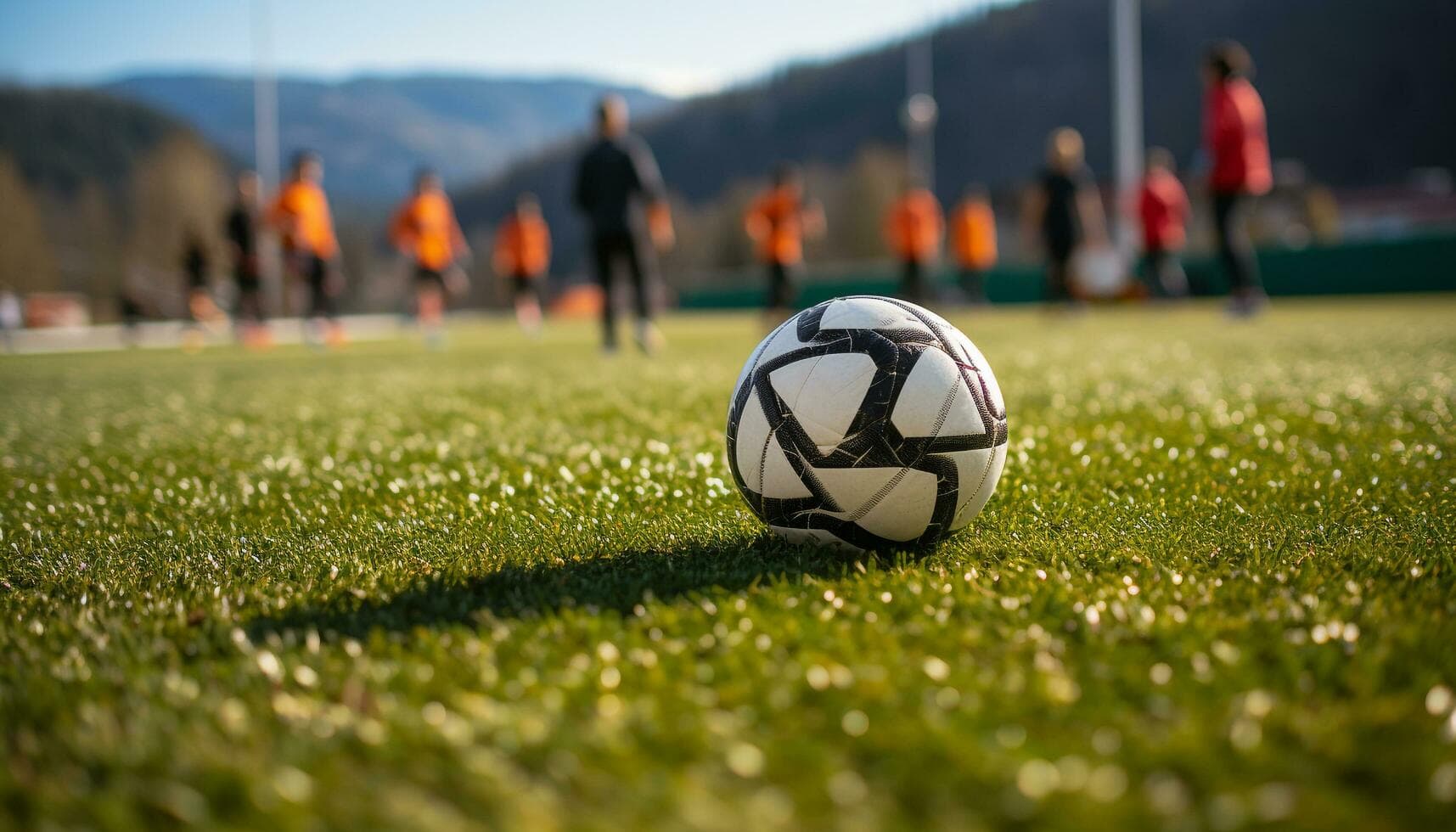 Entrenadores de fútbol colaborando y analizando un partido